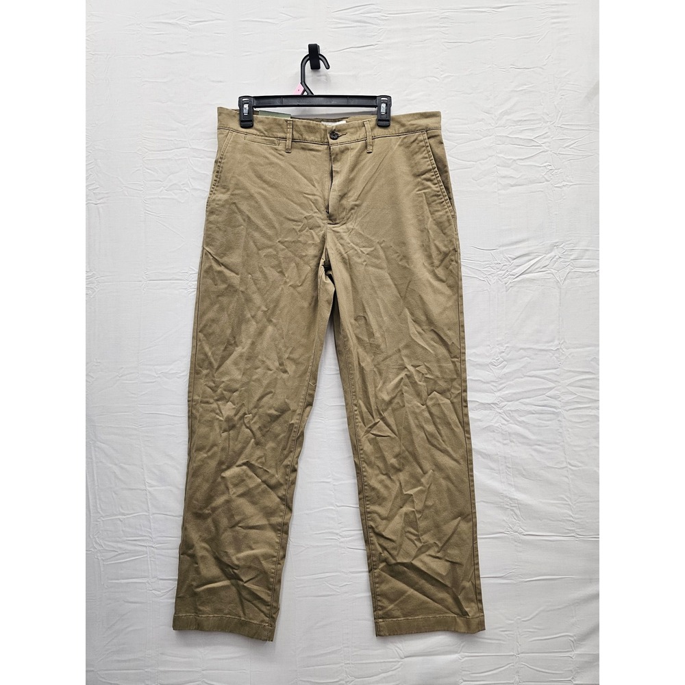 Goodfellow & Co Mens Straight Chino Pants Tan Cotton Blend Casual Size 33x30